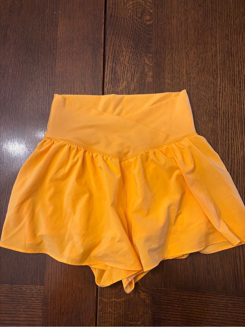 Aerie Real Me Flirty Flowy Crossover Skirt Skort Orange Size Small